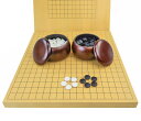 囲碁盤セット　13路19路両用新かや1寸卓上碁盤セット(ガラス碁石梅・プラ銘木大)