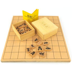 将棋セット　新桂5号折将棋盤と木製普及将棋駒【1点限定訳あり特価品・WS45】