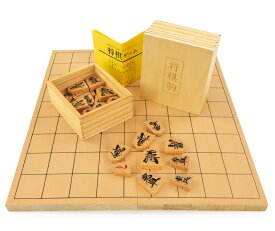 将棋セット　新桂5号折将棋盤と木製普及将棋駒【1点限定訳あり特価品・WS58】