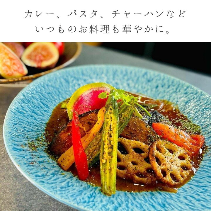 美濃焼 とちり丸皿 彫り大長皿 SHOKKIDANA