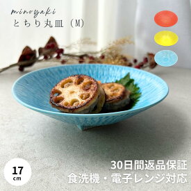 【マラソン限定クーポン配布中】 鉢 中鉢 おしゃれ 食器 和食器 煮物鉢 取皿 取り皿 鍋 そうめん 素麺 かき氷 蕎麦 冷やし中華 食洗機対応 節句 うつわ 器 ギフト 贈り物 赤 黄色 水色 お皿 皿 陶器 サラダボウル 和食 美濃焼 美濃焼き 丸皿 とちり丸皿 M 一部予約