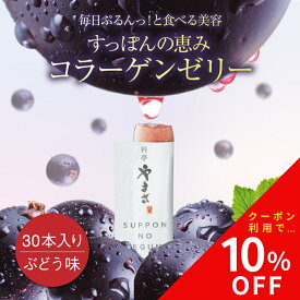 【約1ヶ月分】すっぽんの恵み コラーゲンゼリー30本入り ぶどう味 美容 ゼリー コラーゲン すっぽん 料亭やまさ アミノ酸 エラスチン プロテオグリカン ツバメの巣 セラミド ザクロ 女性 酵素 乳酸菌 送料無料 プレゼント 贈り物