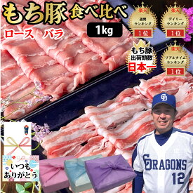 【もち豚 しゃぶしゃぶ】ロース250g×2個 バラ250g×2個 1kgセット 国産 しゃぶしゃぶ 豚肉 バラ ロース ブランド豚 ギフト プレゼント グルメ 贈り物 お取り寄せ お中元 母の日 お歳暮 父の日ギフト 誕生日 内祝い お返し 結婚祝い 記念日 お祝い 贈答品【もつ鍋真】