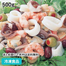 ボイル シーフードミックス(生食用) 500g 108358(冷凍食品 業務用 おかず お弁当 サラダ パスタ えび たこ いか)