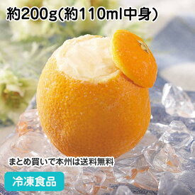 オレンジ(ラウンド)シャーベット 約200g(約110ml中身) 13048(冷凍食品 業務用 まるごと フルーツ 果物 くり抜き デザート スイーツアイス)