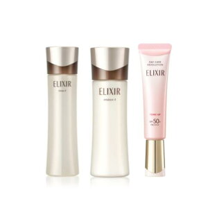 SHISEIDO 資生堂 ELIXIR エリクシール アドバンスド ローションT+エマルジョンT+デーケアレボリューション トーンアップSP+aa