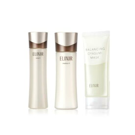 SHISEIDO　資生堂　ELIXIR エリクシール アドバンスド ローションT+エマルジョンT+バランシング　おやすみマスク