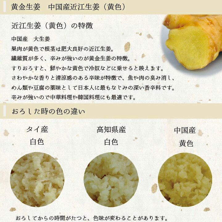 楽天市場】食用 中国産 黄金生姜 1kg(近江生姜 黄色) : 生姜工房 楽天市場】食用 中国産 黄金生姜 1kg(近江生姜 黄色) : 生姜工房