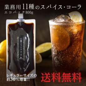 業務用11種のスパイスコーラエコパック800g ゆうパケット送料無料[11スパイスコーラの日対象商品]