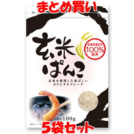 桜井食品 玄米ぱんこ パン粉 岐阜県産 玄米 フレーク チャック袋 100g×5袋セット まとめ買い