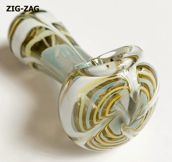 楽天市場】タバコ、ドライハーブ用ガラスパイプ zigzag pattern GP0138