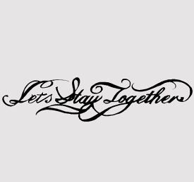 【エアブラシ　ボディージュエリー　ヘナタトゥー用ステンシル】Lets Stay Together.（一緒にいよう）　W:18cm