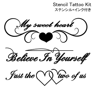 ステンシルdeタトゥーキット/レター ステンシル3種つき