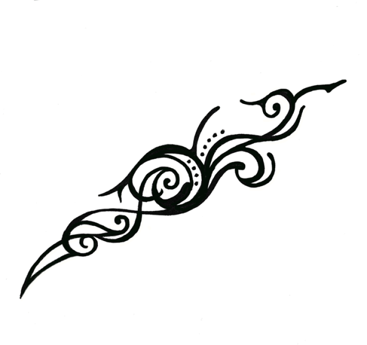 楽天市場】手描きステンシルdeタトゥー/トライバル・波 W13cm : 湘南堂