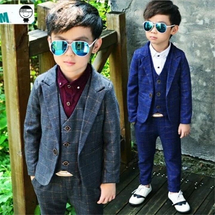 楽天市場】韓国風子供服 キッズ子供スーツ 男児タキシード 3点セット  