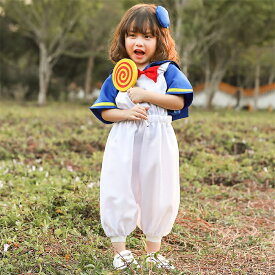 ハロウイン衣装 子供 ベビー服 コスチュームセーラー服 アヒル ダック衣装 ロンパース ハロウィーン仮装 ブルーダック 赤ちゃん 子供用 可愛い ダック風 4点セット 変装 仮装 イベント 女の子 男の子 コスチューム Halloween衣装 仮装