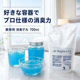 【送料無料】【代引き不可】業務用強力消臭剤　ホルムアルデヒド　タバコ用　体臭　ペット臭　カビ臭　エアコン臭他　嫌な臭いのニオイ対策　化学物質過敏症対策　お好きな容器に入れる業務用置型強力消臭剤エアブライトンゲル　大容量700ml