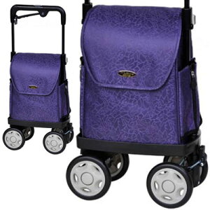 ウォーキングキャリー i(アイ)カートネオ【ローズパープル】NO.833 レインカバー付 キャリーカート ショッピングカート 須恵廣工業