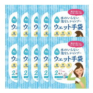 水のいらない泡なしシャンプー ウェット手袋 (2枚入) 【10個セット】フルーティーフローラル 介護・入院…
