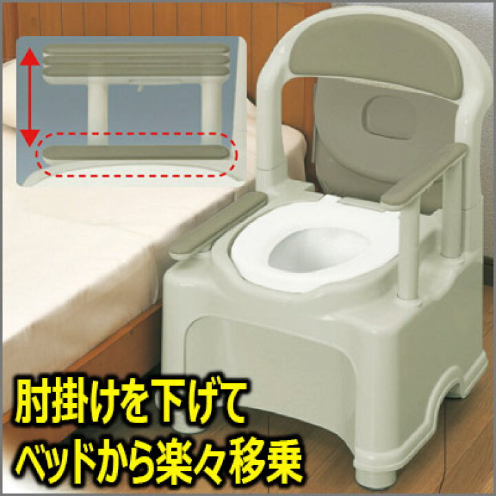 楽天市場】ポータブルトイレ きらくPS2型【普通便座】47530 樹脂製 