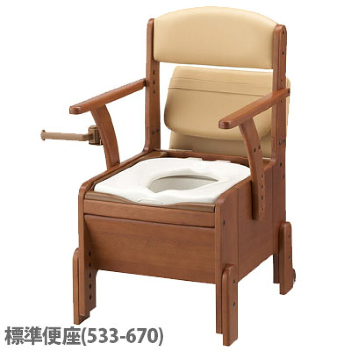 楽天市場】安寿 家具調トイレ コンパクト (標準便座533-670）アロン 