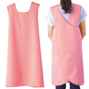 パッとつけられる入浴介護エプロン【M-L】ピーチ 403310 フットマーク
