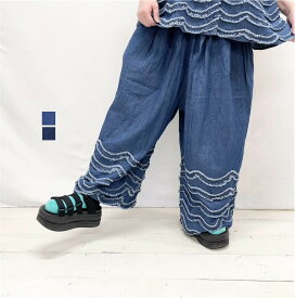 【tumugu】4.5ozコットンリネンデニムパンツ / TB26208