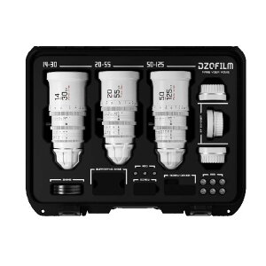 DZOFilm DZO7220001W/2W/3WKit Pictor Zoom 3�����Y�L�b�g1430mm&2055mm&50125mm T2.8 �z���C�g �ی�P�[�X�t��