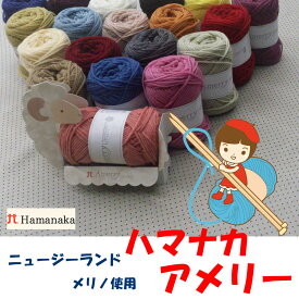 ハマナカ【アメリー】NO.2 ニュージーランドメリノウール使用 2玉までならゆうパケット発送可能