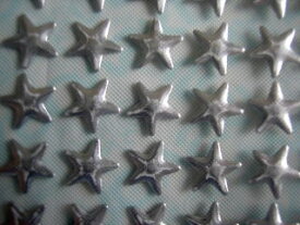 アイロンスタッズ　星　10mm 10個セット 星形スタッズ　シルバー、ゴールド