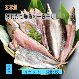 国産近海魚 【玄界灘の新鮮魚の一夜干しAセットー3種6枚】 干物 福岡 化粧箱入り 産地直送 父の日 贈り物 美味しい お歳暮 国産 お中元