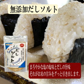 定期便！天然だし塩 料理の味がビシッと決まる！無添加だしソルト150g おむすび おにぎり かつおのたたき 天ぷら極上 だし塩 ミネラル成分約20％ 調味塩 天日塩 海水 塩田平釜製法 10種類の天然だし配合