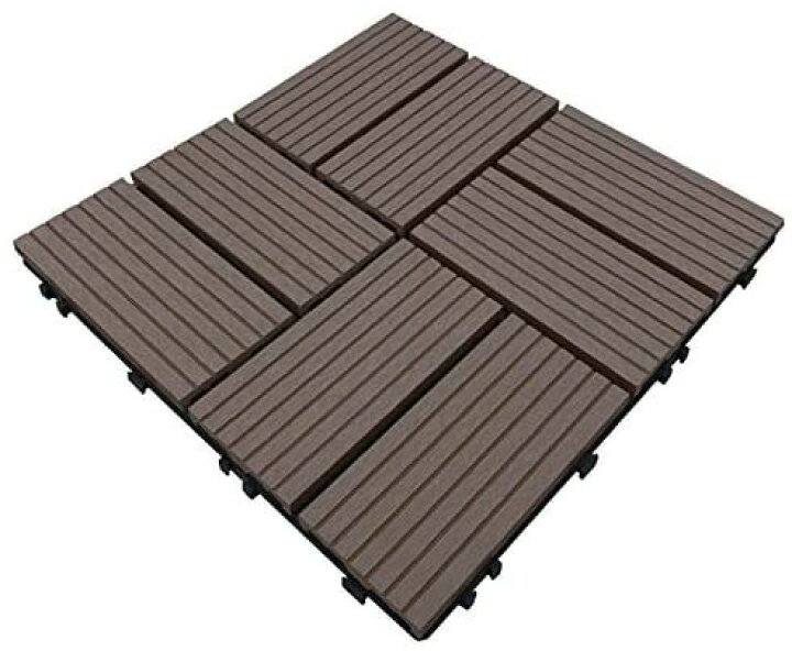 ウッドパネル ウッドデッキタイル 50枚セット人工木 フロアデッキ バルコニー ウッドデッキ デッキパネル 庭 樹脂 人工木材 ベランダ 木製タイル