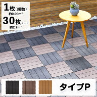 デッキパネル ウッドデッキ 木目風パネル タイプP【1枚】【30枚セット】【送料無料】 ※24年1月10日より…