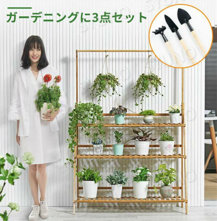 35 割引ホワイト系 国内配送 ベランダ花棚置物棚家庭用植木鉢棚実木装飾多肉緑ロ花棚多層my 玄関 屋外収納 Vladatk Kim Ba