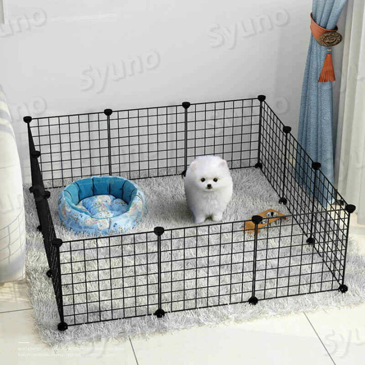 楽天市場 レイアウト自由 ペット柵 ペットフェンス ジョイント式 セット 犬 猫 フェンス 室内 柵 小屋 フェンス サークル ペットゲート ケージ 小動物 うさぎ わんちゃん ねこちゃん 工具不要 小型犬 組み立て簡単 Syuno