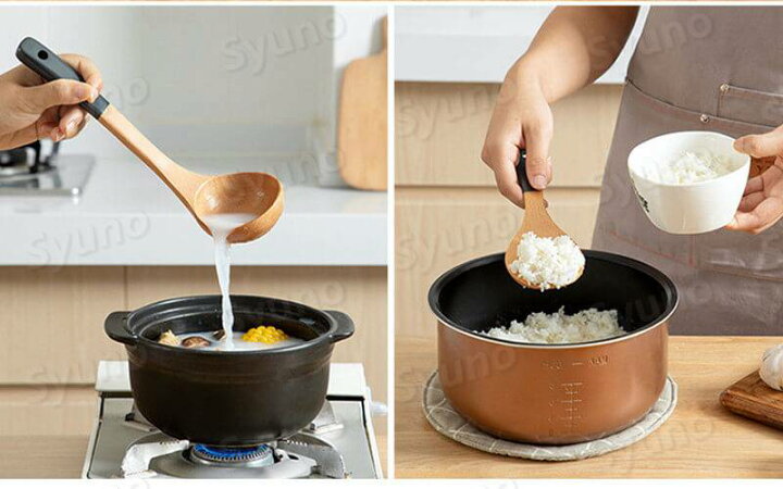 木製キッチンツール4点セット キッチン用品セット 4点セット料理の基本ツール キッチンに最適 キッチンツールセット 最高の新築祝いのあらゆる機会に適しています 人気ブラドン キッチンツールセット