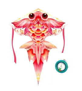送料無料 中国風 金魚凧 長さ1.8m カイト たこ 金魚 凧 カラフルカイト たこあげ 玩具 子供 大人 と初心者のための凧 金魚 紙鳶 凧揚げ 微風で揚がる おもちゃ オモチャ 組み立て簡単 線付き