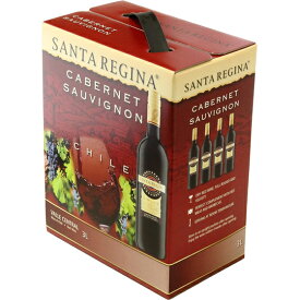 サンタレジーナ カベルネソーヴィニヨン BIB（バッグインボックス） 赤 3L チリ 赤ワイン 空気の流入が抑えられ、フレッシュな状態を保てるボックスワインですヴィンテージ管理しておりません、変わる場合があります 父の日 プレゼント