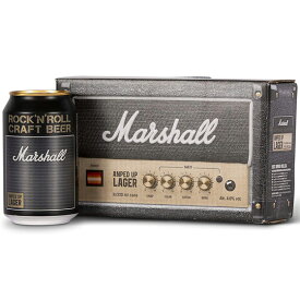 Marshall マーシャル アンプトアップ・ラガー 缶 330ml 3本入り小型アンプヘッド型ギフトボックス イギリスビール クラフトビール 地ビール お酒 父の日 プレゼント