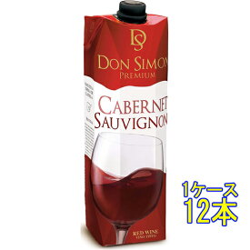 ドン・シモン プレミアム カベルネ・ソーヴィニヨン 赤 パック 1000ml 12本 スペイン 赤ワイン コンビニ受取対応商品 ヴィンテージ管理しておりません、変わる場合があります ケース販売 お酒 父の日 プレゼント