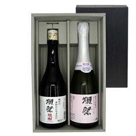 【正規販売店】獺祭 焼酎 720ml ＆ 獺祭 純米大吟醸 スパークリング45 720ml ギフトボックス入り 山口県 獺祭 日本酒 送料無料 クール便 発泡にごり酒 シャンパン瓶 お酒 お中元 プレゼント