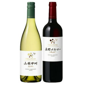 シャトー・メルシャン 山梨 甲州&長野 メルロー 白赤 長野県 750ml 2本 赤ワイン 白ワイン 国産ワイン ギフトボックス 本州のみ送料無料 お酒 お歳暮 プレゼント