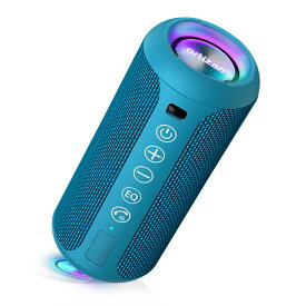 Ortizan Bluetooth スピーカー 高音質 防塵防水 ワイヤレス スピーカーポータブルスピーカー 重低音 アウトドア キャンプ お風呂 軽量 小型スピーカー おしゃれ IPX7 24W出力 長時間再生 TWS同時ペアリング スマホ PC 車用 365日安心保証対象
