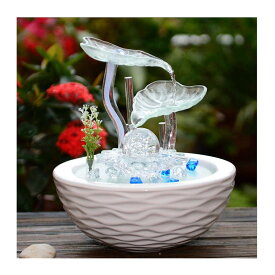 SZSS 噴水 ガラスクリスタルボールテーブルトップ噴水、小さな水テーブルトップ噴水、ホームオフィスベッドルームリビングルームデスク装飾 家の装飾 (Color : Type C)