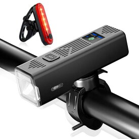 SZSS 自転車 ライト 3000mAh大容量 自転車ヘッドライト 防水 自動点灯モード USB充電式 LEDヘッドライト テールライト付き 高輝度1000ルーメン 4つ調光モード ロードバイクライト 防眩機能 防振 電池残量表示 超軽量 懐中電灯兼