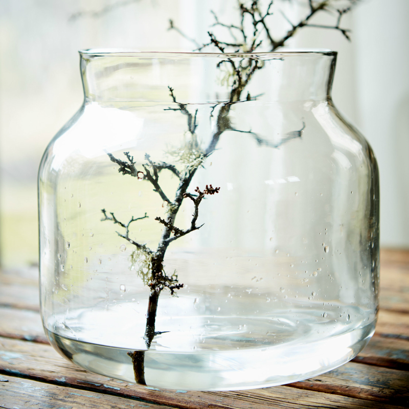 深緑(ふかみどり) ガラスベース フラワーベース 花器 花瓶 インテリア おしゃれ ガラス 北欧 大型 通販 