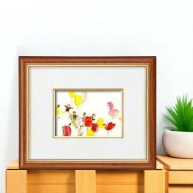 いわさきちひろ 絵画 版画 全30作 鬼ごっこ(おにごっこ) 壁掛け用 スタンド付き 額入りの絵 童画 絵本作家 額付き アートパネル 化粧箱入