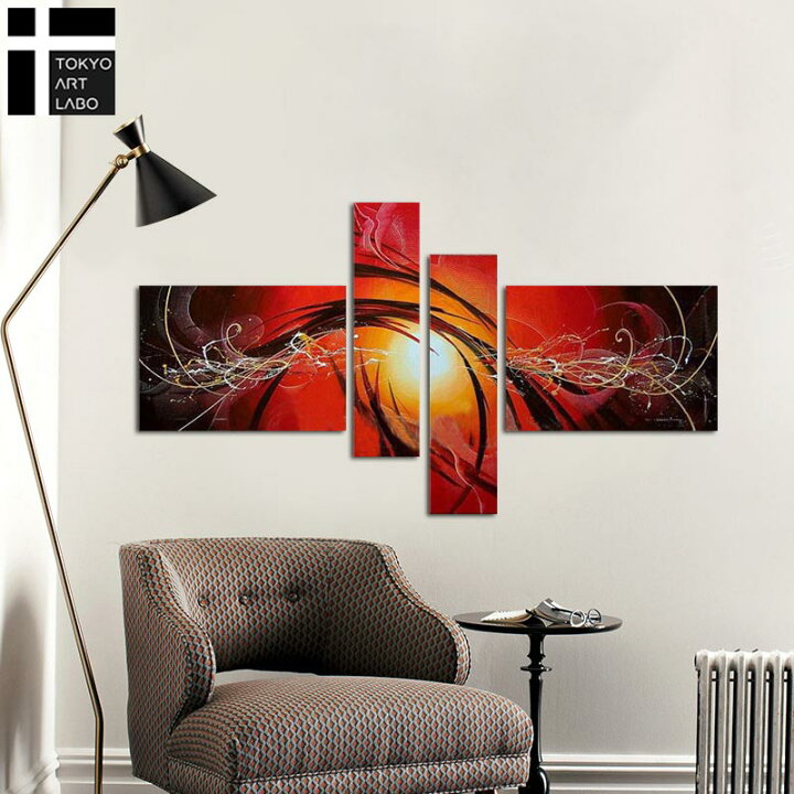 楽天市場 絵画 インテリア 油絵 緋色の抽象 リビング 玄関に飾る絵 おしゃれ 壁掛け アートパネル モダン Sサイズ 油彩画 壁掛けアート専門店東京アートラボ