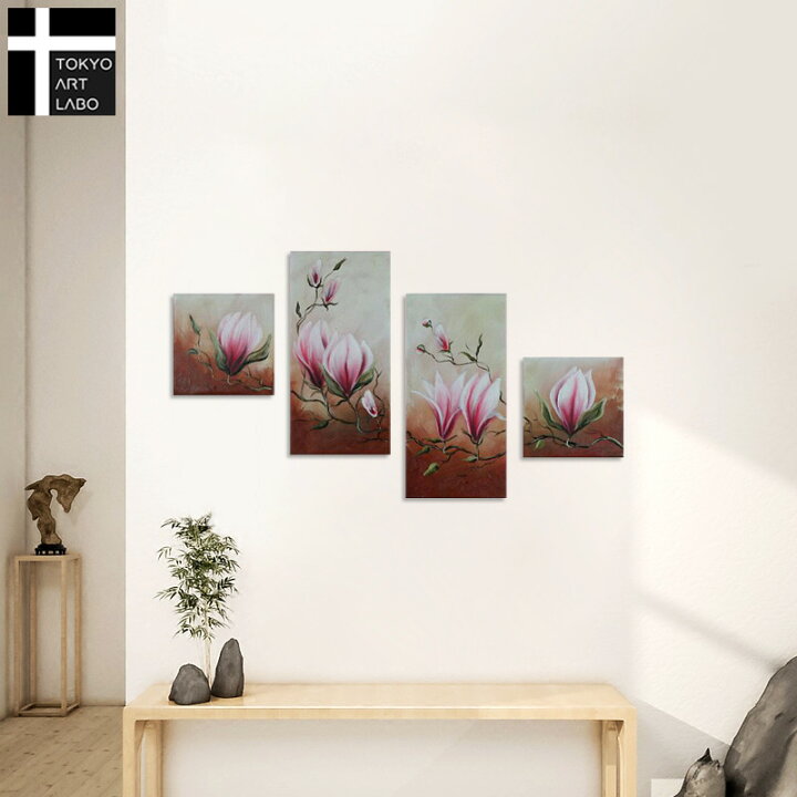 楽天市場 アートパネル 花 インテリア 絵画 おしゃれ 油絵 壁掛け モダン アート 風水 リビング 玄関 壁飾り ニッチ 絵 油彩画 Sサイズ 壁掛けアート専門店東京アートラボ